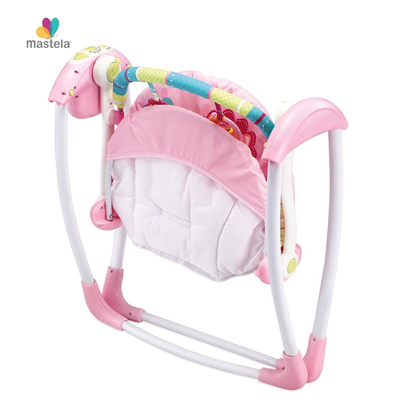 Balansoar Electric Portabil pentru Bebeluși Mastela Deluxe Portable Swing – 7 Melodii, 5 Viteze, 3 Temporizatoare, 2 Poziții de Înclinare